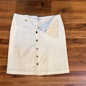 Gerard Darel White Button-Front Mini Skirt